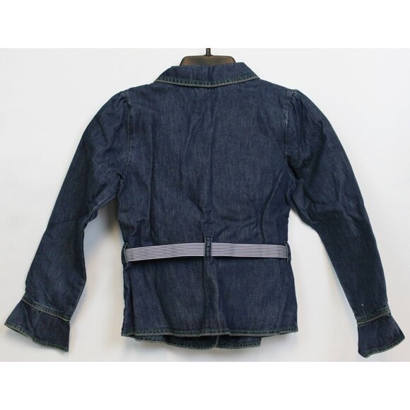 NEW 2006/05 Gymboree Prep Denim Blazer Jacket 7 Spring Tulip Belted Buttons Bow - Picture 6 of 10